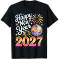 thumbnail image 1 of Men Women Happy New Year 2027 Family T Shirt Size S-5XL, 1 of 5