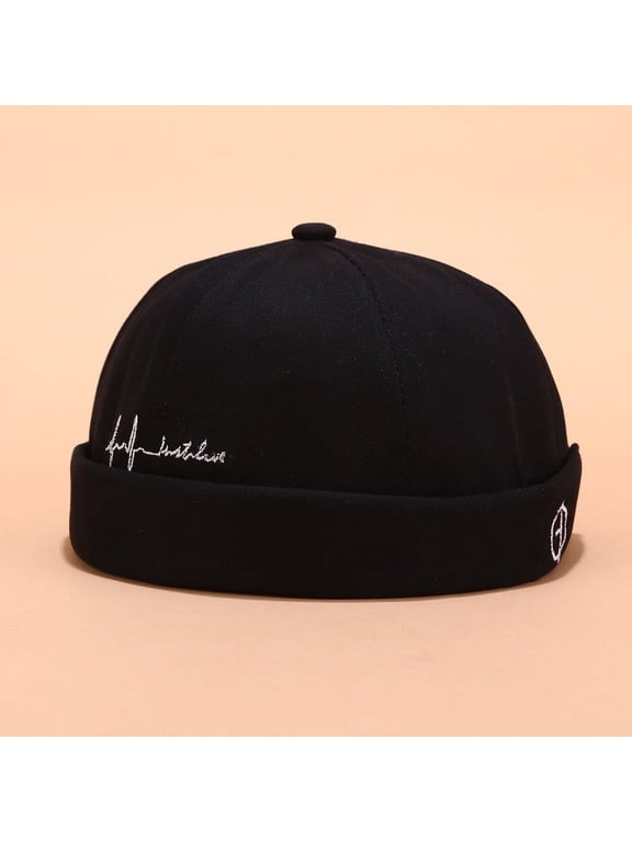 Men Women Hat Cap Casual Docker Sailor Mechanic Brimless Solid Color Hat