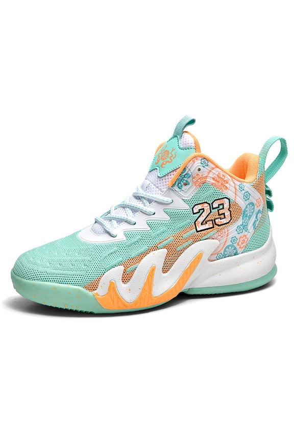 Men' & Women' High-Top Basketball Sneakers - Breathable Mesh Sneakers with -Slip Sole, Lace-Up Training Running Sneaker Suitable for Court, Gym, Casual Wear