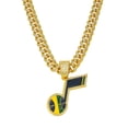 thumbnail image 1 of Men Women Hip Hop Music Symbol Pendant Necklace Crystal Cuban Chain HipHop Iced Out Bling Necklaces Fashion Charm Jewelry, 1 of 7