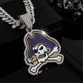 thumbnail image 1 of Men Women Hip Hop New Cartoon Skull Pirate Pendant Necklace 15mm Crystal Cuban Chain HipHop Iced Out Bling Necklaces Fashion Charm Jewelry, 1 of 6