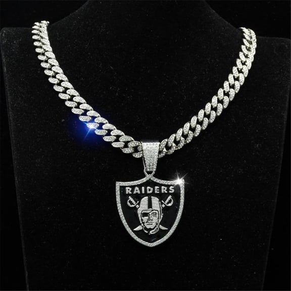 Men Women Hip Hop New Pirate Shield Pendant Necklace 15mm Crystal Cuban Chain HipHop Iced Out Bling Necklaces Fashion Charm Jewelr