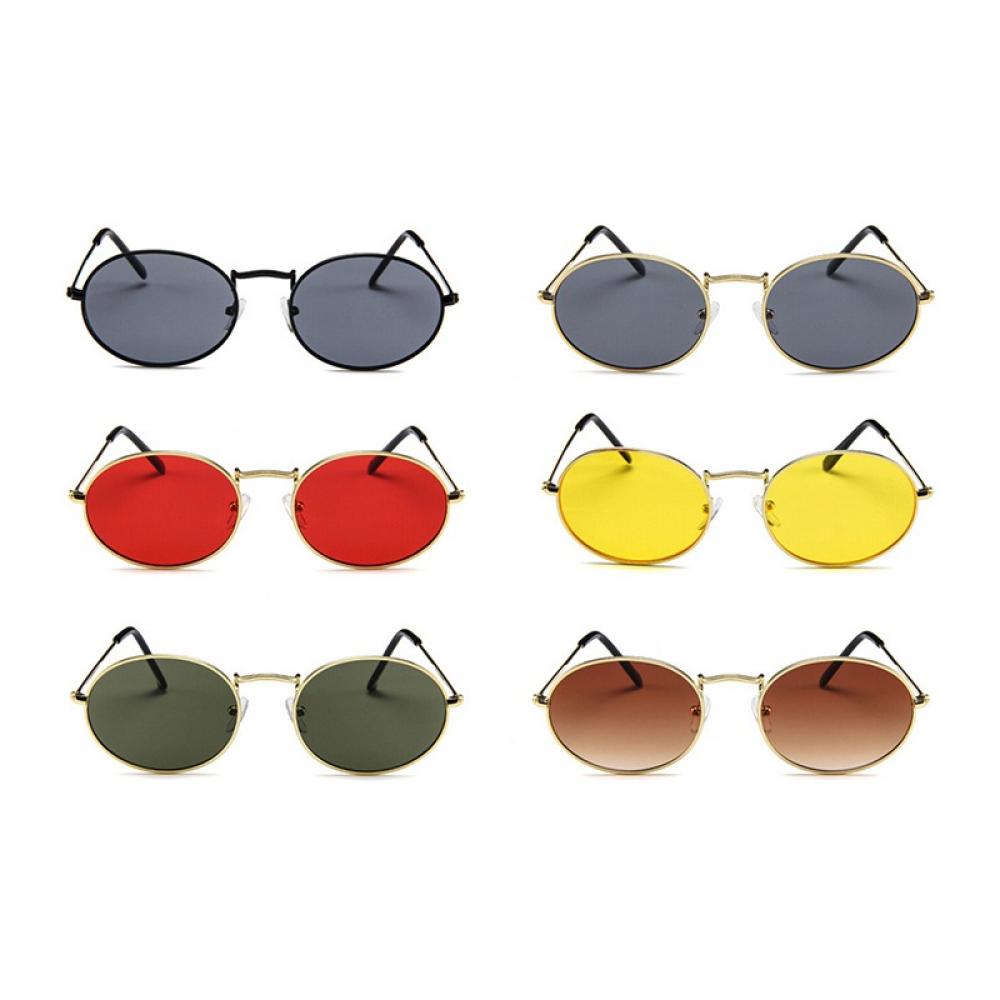 Men Women Hippie Circle Sunglasses,Polarized Round Retro Tinted Lens Metal Frame Sunglasses - image 1 of 8
