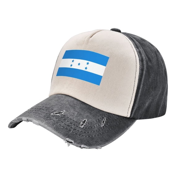 Men Women Honduran Flag Distressed Twill Cotton Baseball Cap Vintage Adjustable Dad Hat