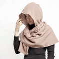 thumbnail image 1 of Men Women Hooded Scarf Winter Scarf Crinkle Vintage Soft Scarf Head Scarves for Men Wraps Neck Gaiter Shari Rose Head Scarves Gaiters for Men Silk Head Scarves Women Hair Mens Scarfs for Outdoor, 1 of 7