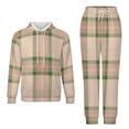 thumbnail image 1 of Men Women Hoodie + Pants Suit 2 Pcs Plaid Pattern Green And Pink. Sportwear Mens Tracksuit Set Clothing, 1 of 6