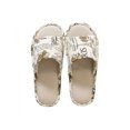 thumbnail image 1 of Men Women House Indoor Slippers Winter Warm Casual Anti-Slip Linen Plaid Shoes Sandals, 1 of 5