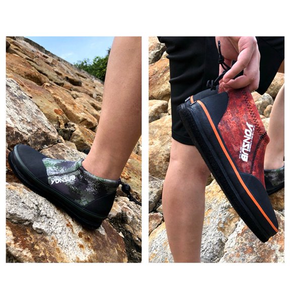 Men Women Hunting Fishing Boots 3mm Neoprene Self-lock Rock Fishing Shoes For Rock Fishing Beach Mud Wading Supplies 10(43-44)