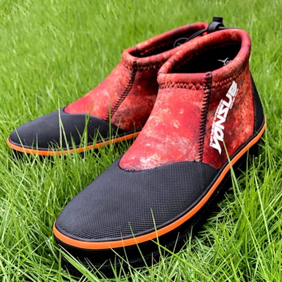 Men Women Hunting Fishing Boots 3mm Neoprene Self-lock Rock Fishing Shoes For Rock Fishing Beach Mud Wading Supplies 8(40-41)