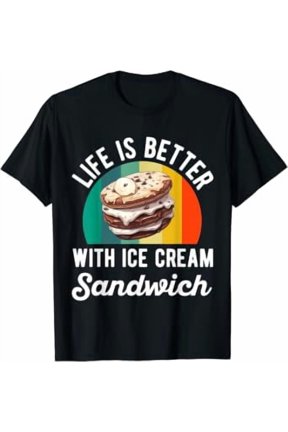 Men Women Ice Graphic Cream Sandwich Cookie Day T-Shirt, Size S-5XL