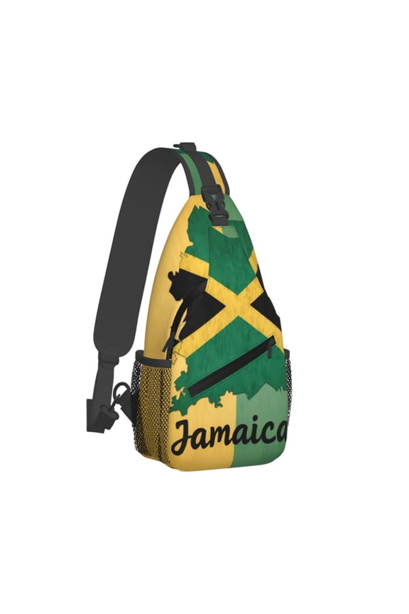 Men Women Jamaica Art Sling Crossbody Chest Bag Backpack with Convertible Shoulder Strap
