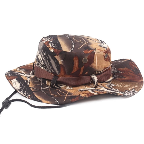 Men Women Jungle Fisherman Hats Outdoor Boonie Hiking Hat Camouflage Wide Brim Caps