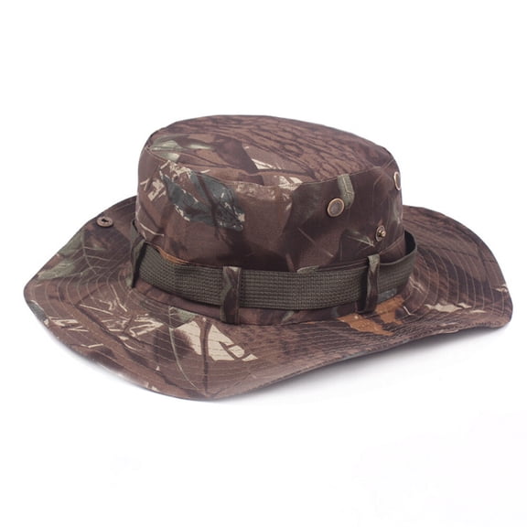 Men Women Jungle Fisherman Hats Outdoor Boonie Hiking Hat Camouflage Wide Brim Caps