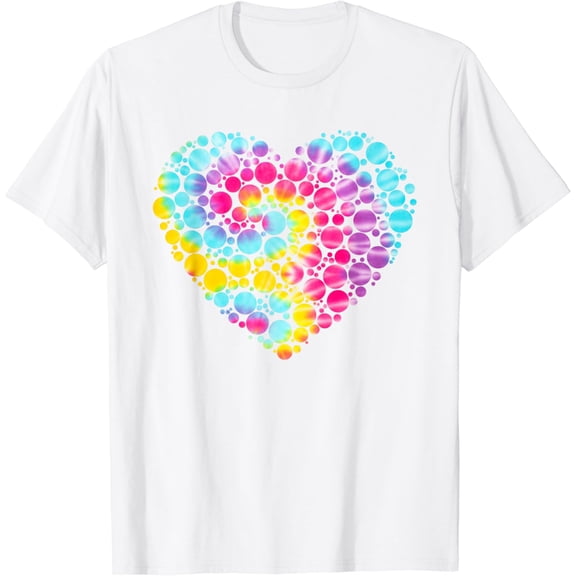 Men Women Kids T-ShirtInternational Dot Day Tie Dye Polka Dot Heart100% pure cotton white short-sleeved T-shirts for men and women