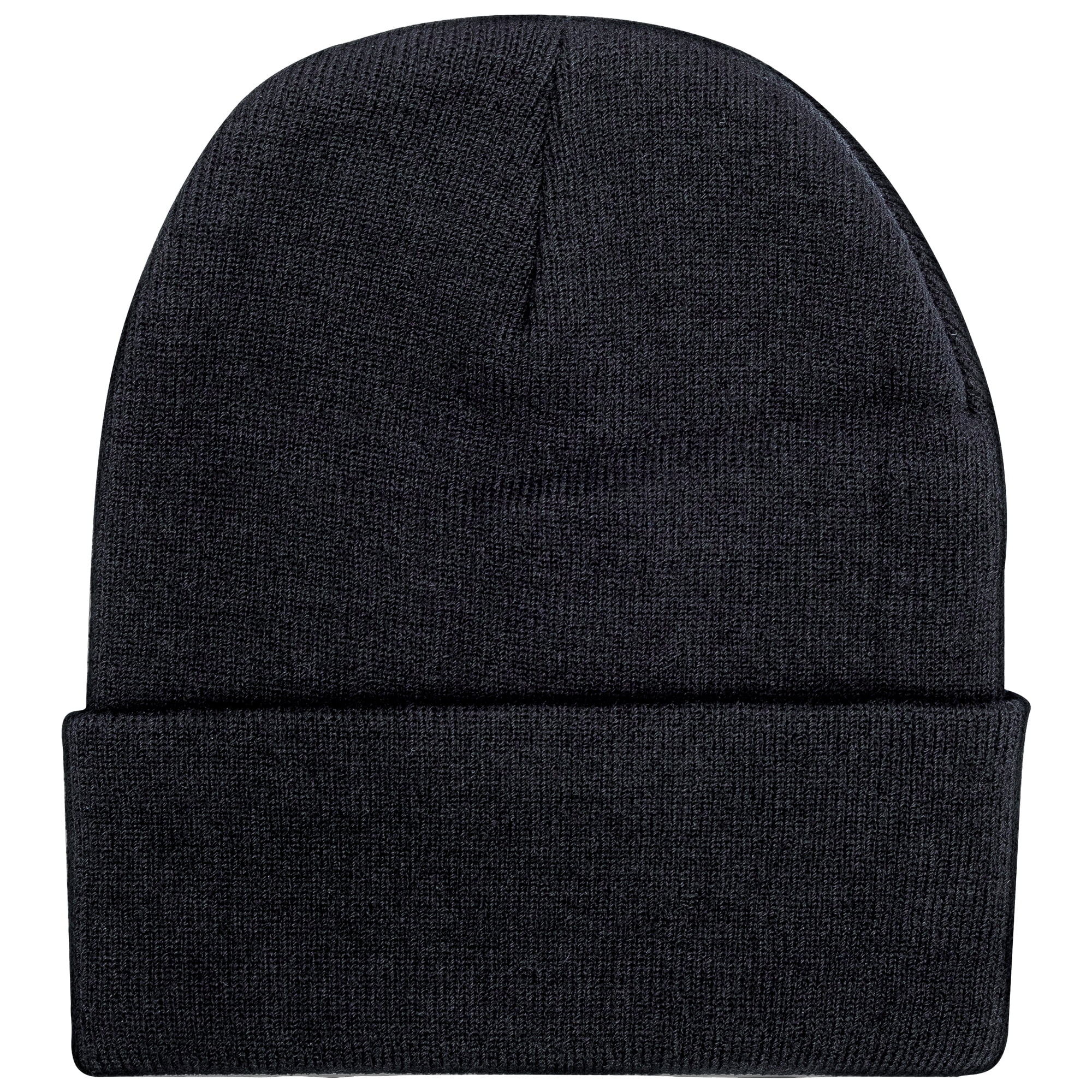 Men’s & Women’s Winter Beanie Hat – Knitted, Soft, Warm, Stretchy – Black Bulk Hat For Ski, Outdoor, Casual