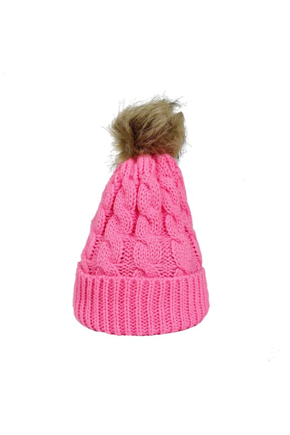 Men Women Knitted Beanie Hat Winter Braided Plush Bubble Baggy Slouchy Ski Skull Cap