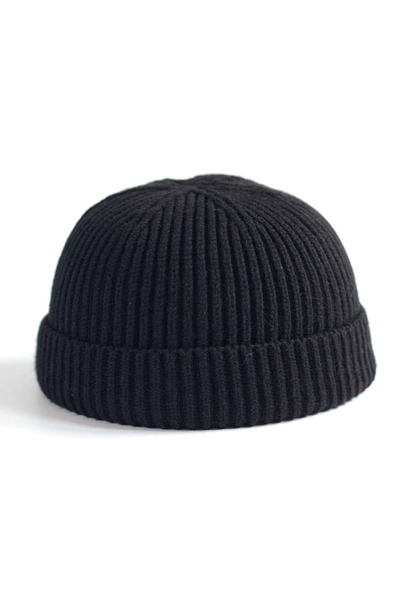 Men Women Knitted Hat Beanie Skullcap Sailor Docker Fisherman Cuff Brimless Cap