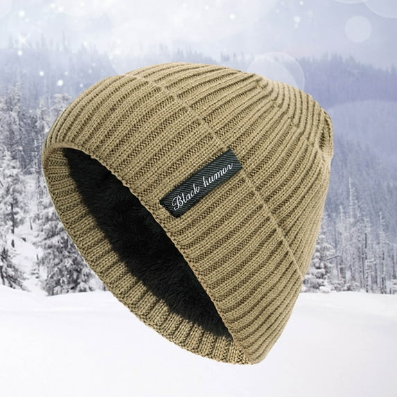 Men And Women Knitted Warm Hat Autumn And Winter Thickened Cap Cold Proof Ear Warm Cap Plaid Hat Large Trapper Hat Winter Hats Windproof Scarf Winter with Hat Winter Men Caps Lumber Winter Thermal