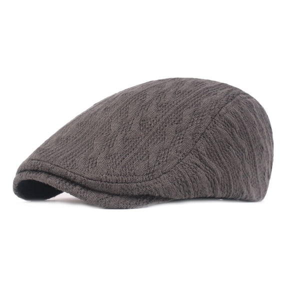 Men Women Knitted Winter Warm Driver Cabbie Golf Hat Adjustable Newsboy Beret Cap