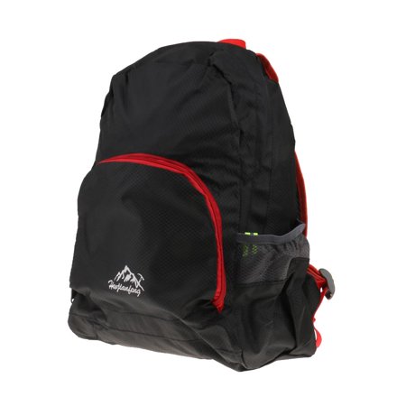 Men Women Lightweight Folding Backpack Rucksack Black