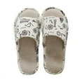 thumbnail image 1 of Men/Women Linen Weave Comfortable Simple Indoor Floor Bedroom Home Slippers Shoes, 1 of 3