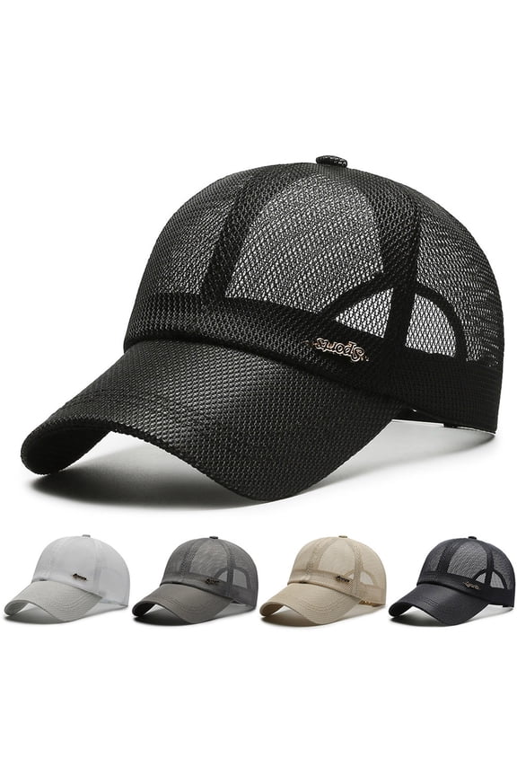 Men Women Low Profile Baseball Cap Helii Under $5 Classics Retro Mesh Sunshade Breathable Trucker Cap Summer Adjustable Lightweight Low Profile Fishing Hat
