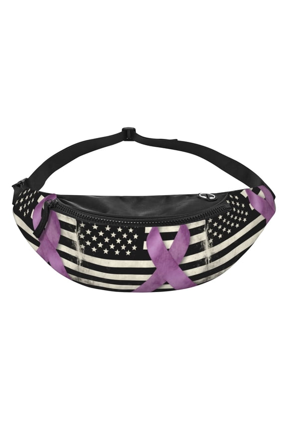 Men Women Lupus Cancer Awareness Flag Fanny Pack Crossbody Waist Belt Bag Easy Carry Any Phone Wallet