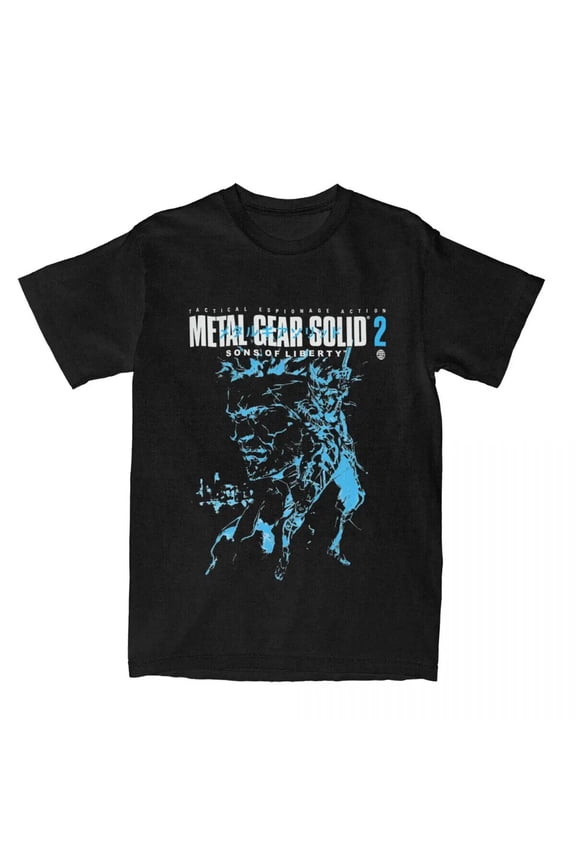 Men Women MGS2 Snake And Raiden Cover Game Metal Gear Solid Graphic T Shirt Stuf