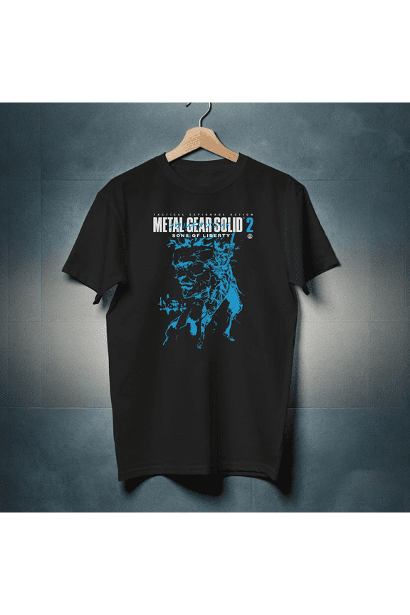 Men Women MGS2 Snake And Raiden Cover Game Metal Gear Solid Graphic T Shirt Stuf