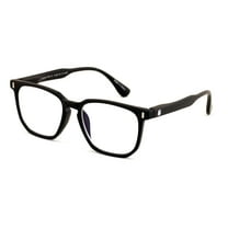 Men Women Matte Progressive Clear Reading Glasses - Anti Blue Blocker - Zero Power On Top CR20  2.00