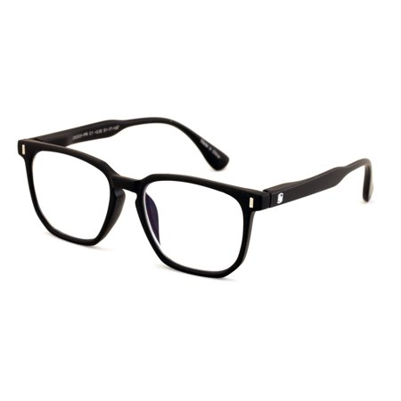 Men Women Matte Progressive Clear Reading Glasses - Anti Blue Blocker - Zero Power On Top CR20 +2.00