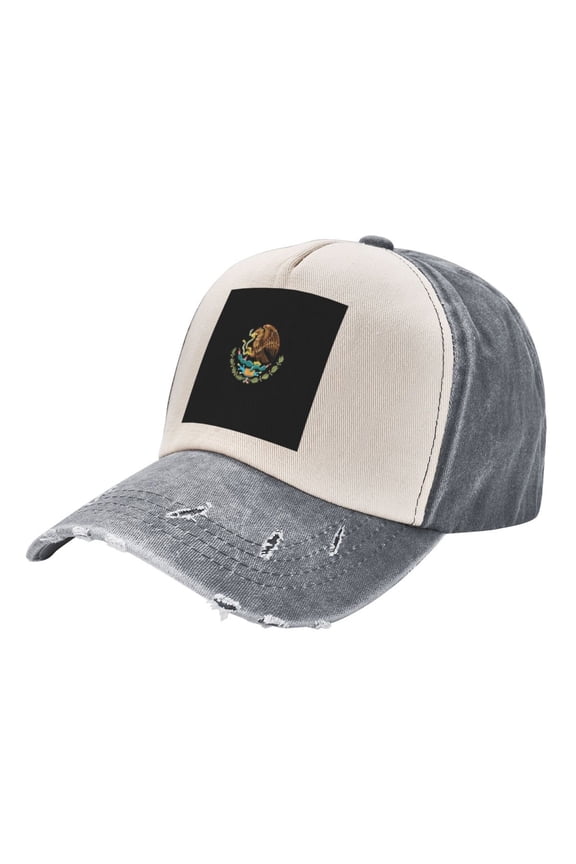 Men Women Mexico-Logo Distressed Twill Cotton Baseball Cap Vintage Adjustable Dad Hat