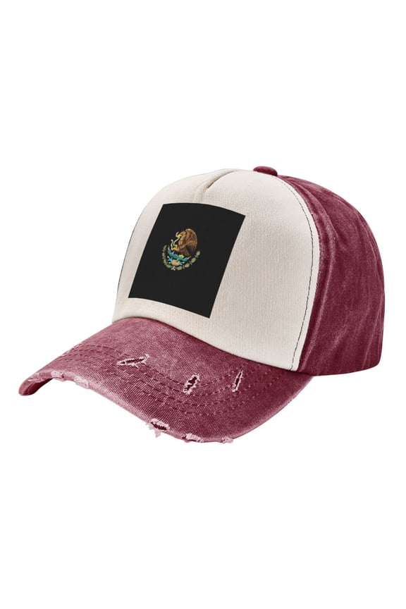 Men Women Mexico-Logo Distressed Twill Cotton Baseball Cap Vintage Adjustable Dad Hat