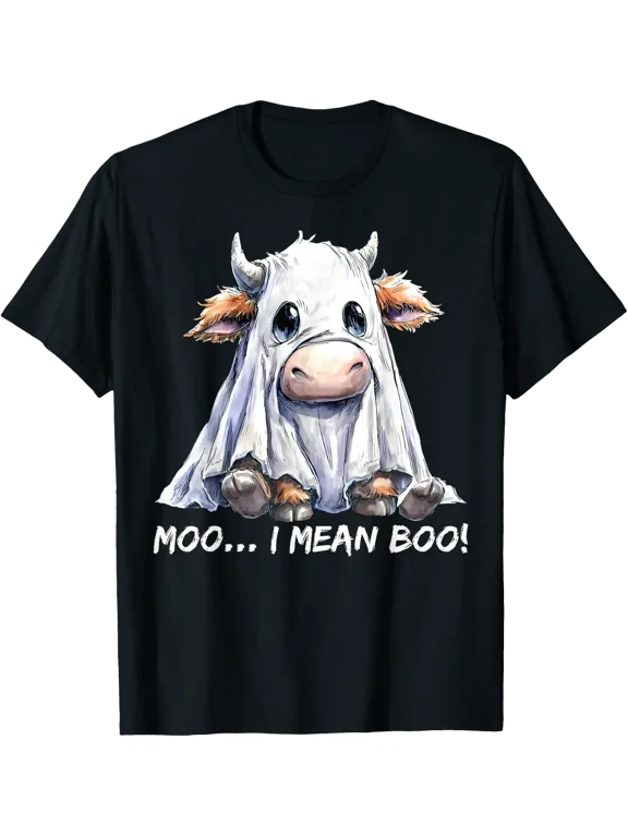 Men Women Moo I Mean Boo Cow T Shirt Size S-5XL