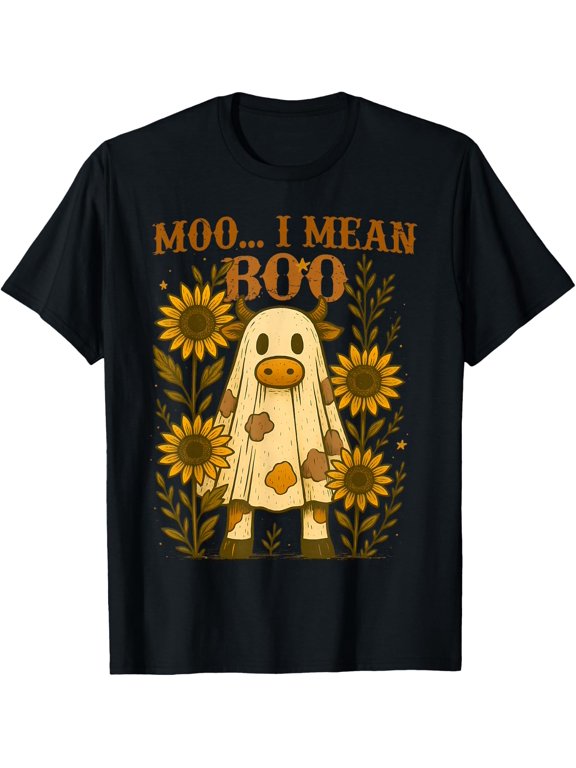 Men Women Moo I Mean Boo Cow T Shirt Size S-5XL