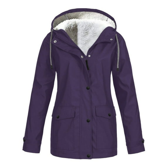 Men Women Mountain Waterproof Ski Jacket Windproof Snowboarding Jackets Warm Winter Snow Coat Fleece Raincoat, US 6-20, Purple