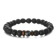 HIBALALA Men Women Natural Stone Lava Rock Diffuser Bracelet Elastic Yoga Agate Beads Bracelet Bangle