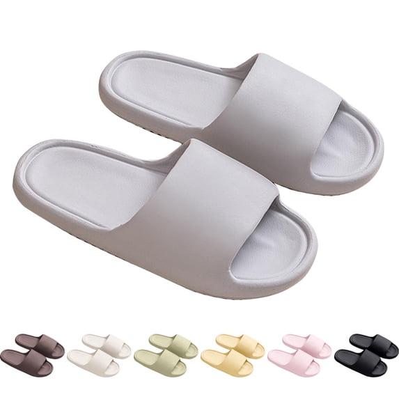 Men Women Non Slip Slide Slippers Indoor Bathroom Home Slippers Thick Sole Quick Dry Soft Comfortable House Shower Sandals Unisex