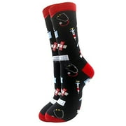 Men Women Novelty Cotton Crew Socks Doctor Nurse Funny for Pill Electrocardiogram Stethoscope Printed Mid Tube Hosiery Hospital Workers Gifts