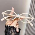 thumbnail image 1 of Men Women Office Eye Protection Y2K Optical Spectacle Eyeglass PC Round Eyeglasses Frame Eyewear Computer Goggles Anti-Blue Light Glasses BEIGE, 1 of 8