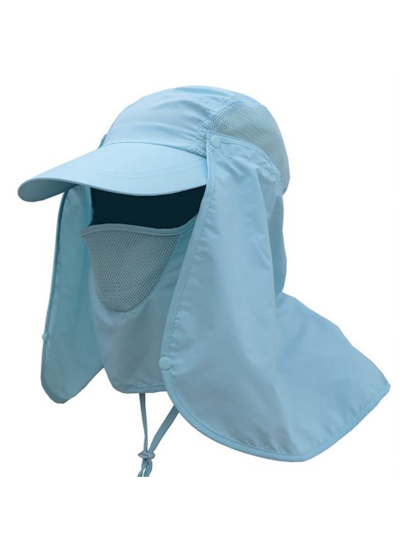 Men Women Outdoor Sport Fishing Hiking Hat UV Protection Face Neck Flap Sun Cap