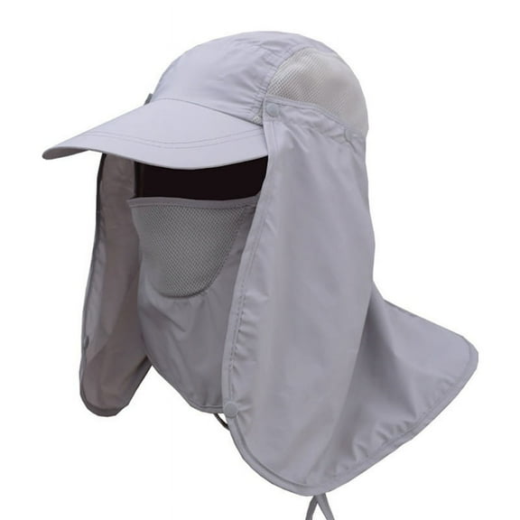 Men Women Outdoor Sport Fishing Hiking Hat UV Protection Face Neck Flap Sun Cap