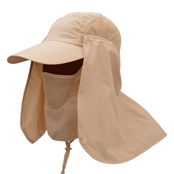 Men Women Outdoor Sport Fishing Hiking Hat UV Protection Face Neck Flap Sun Cap