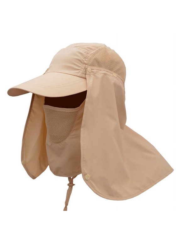 Men Women Outdoor Sport Fishing Hiking Hat UV Protection Face Neck Flap Sun Cap