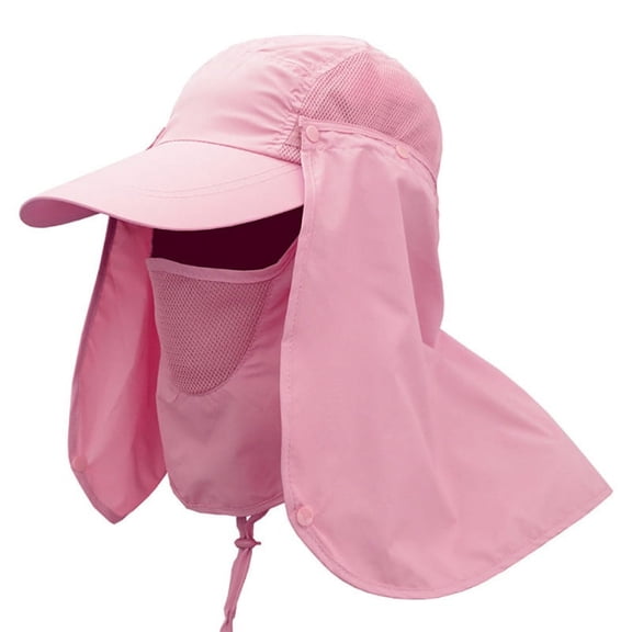 Men Women Outdoor Sport Fishing Hiking Hat UV Protection Face Neck Flap Sun Cap