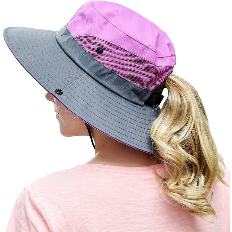 Men Women Outdoor Summer Sun Hat UV Protection Wide Brim  display picture 3