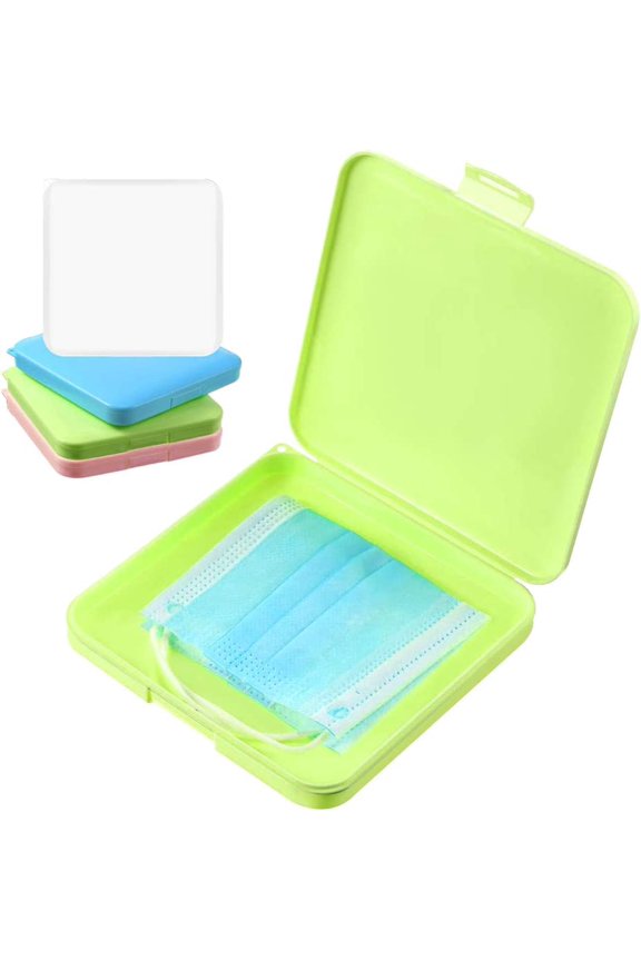 4Pcs/Set Plastic Storage Case Organizer, Reusable Organizer Face Keeper, Face Preventer Case, Dustproof Face Cover Storage Boxes Keeper Portable Containers for Wet Wipes Gloves 4Pcs/1 Set