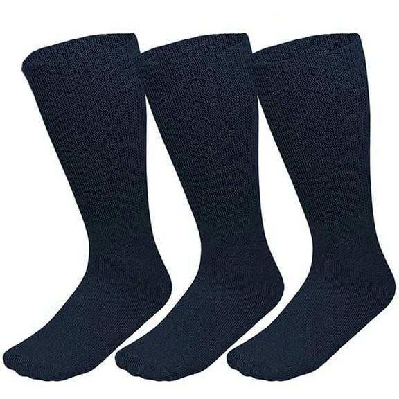 Men Women Physicians Approved Doctor Recommended Diabetic Crew Socks Cotton Loose Fitting Non Binding Top Leave No Marks on Legs Help Blood Circulation 3/6 Pairs