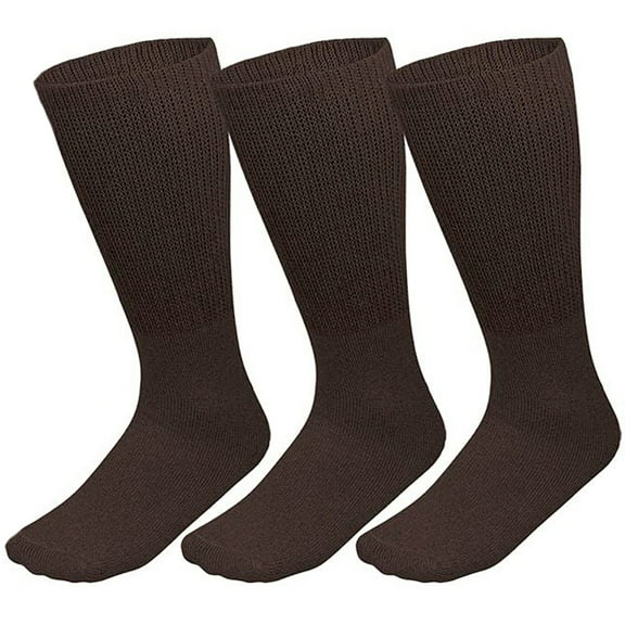 Men Women Physicians Approved Doctor Recommended Diabetic Crew Socks Cotton Loose Fitting Non Binding Top Leave No Marks on Legs Help Blood Circulation 3/6 Pairs