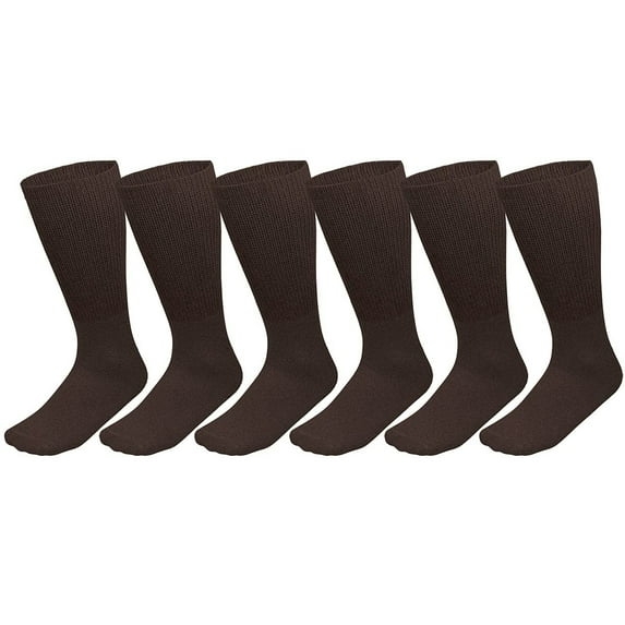 Men Women Physicians Approved Doctor Recommended Diabetic Crew Socks Cotton Loose Fitting Non Binding Top Leave No Marks on Legs Help Blood Circulation 3/6 Pairs